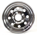 12x4 Chrome Modular Steel Trailer Rim 5 on 4.5 Lug