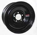 14x6 Black Solid Steel Trailer Wheel 5 Lug