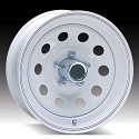 15 x 5 White Modular Trailer Wheel 5 on 5, 1870 lb Max Load Center Cap Sold Separately