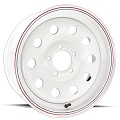 15x6 White Painted Steel Modular Trailer Wheel 5x4.50