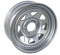 15x6 Hotdipped Galvanized Spoke Trailer Rim 5 x 4.50 Lug