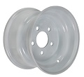 10x6 White Painted Trailer Rim, 5 on 5.50 Lug, 1800 lb Max Load