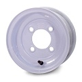 10x6 White Solid Trailer Wheel 4 Lug, 1330 lb Max Load