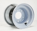 8x7 Solid White Steel OEM Trailer Wheel, 5 on 4.5 Bolt, 940 lb Max Capacity